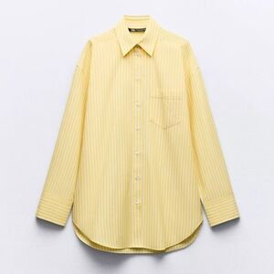 Zara Yellow Striped Shirt